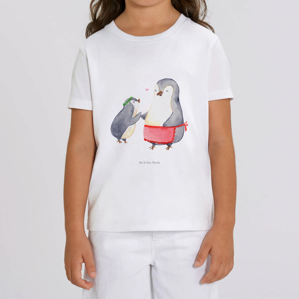 Organiczna koszulka dziecięca Pingwin z dzieckiem Kinder T-Shirt Mädchen, Kinder T-Shirt Jungen, Kinder T-Shirt, Oma, Bruder, Muttertag, Vatertag, Papa, Familie, Mama, Opa, Schwester, Mutter, Geburststag, Mami, Geschenk, Mutti