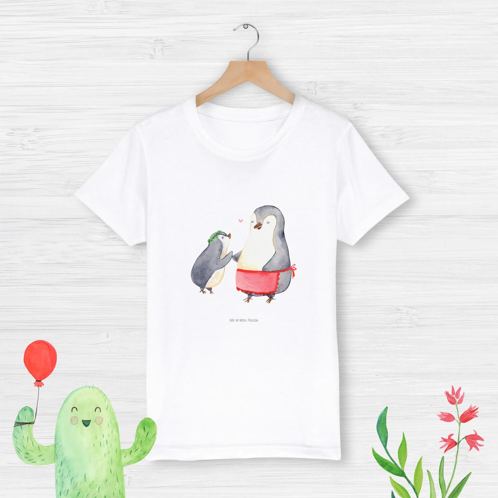 Organiczna koszulka dziecięca Pingwin z dzieckiem Kinder T-Shirt Mädchen, Kinder T-Shirt Jungen, Kinder T-Shirt, Oma, Bruder, Muttertag, Vatertag, Papa, Familie, Mama, Opa, Schwester, Mutter, Geburststag, Mami, Geschenk, Mutti