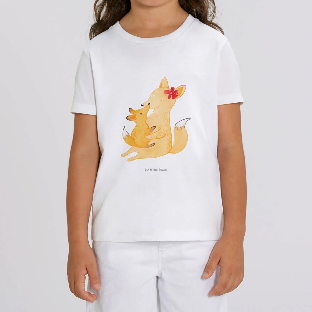 Organic Kids T-Shirt Fox mummy Kinder T-Shirt Jungen, Kinder T-Shirt Mädchen, Kinder T-Shirt, Oma, Bruder, Muttertag, Vatertag, Papa, Familie, Mama, Opa, Schwester, Lieblingstochter, Tochter, Geschenk, Beste Tochter, Mutter