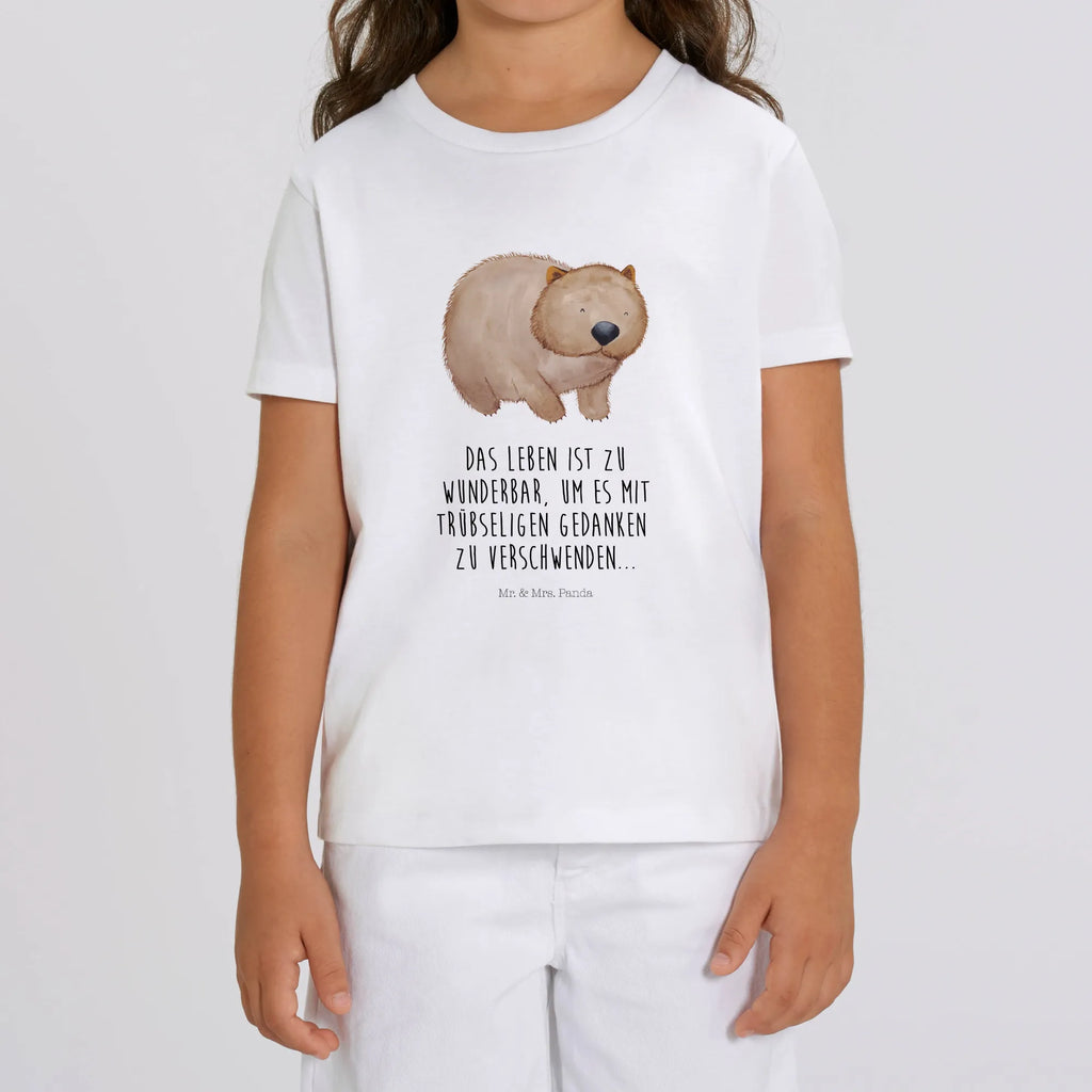 Organiczna koszulka dziecięca Wombat Kinder T-Shirt Mädchen, Kinder T-Shirt, Kinder T-Shirt Jungen, Gute Laune, Tiere, Tiermotive, Lustige Sprüche, Wombat, Spruch, Motivation, Das Leben Ist schön, Australien