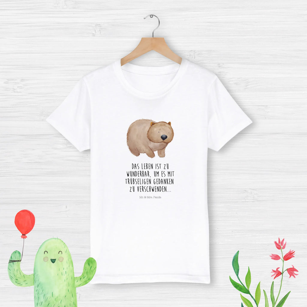 Organiczna koszulka dziecięca Wombat Kinder T-Shirt Mädchen, Kinder T-Shirt, Kinder T-Shirt Jungen, Gute Laune, Tiere, Tiermotive, Lustige Sprüche, Wombat, Spruch, Motivation, Das Leben Ist schön, Australien