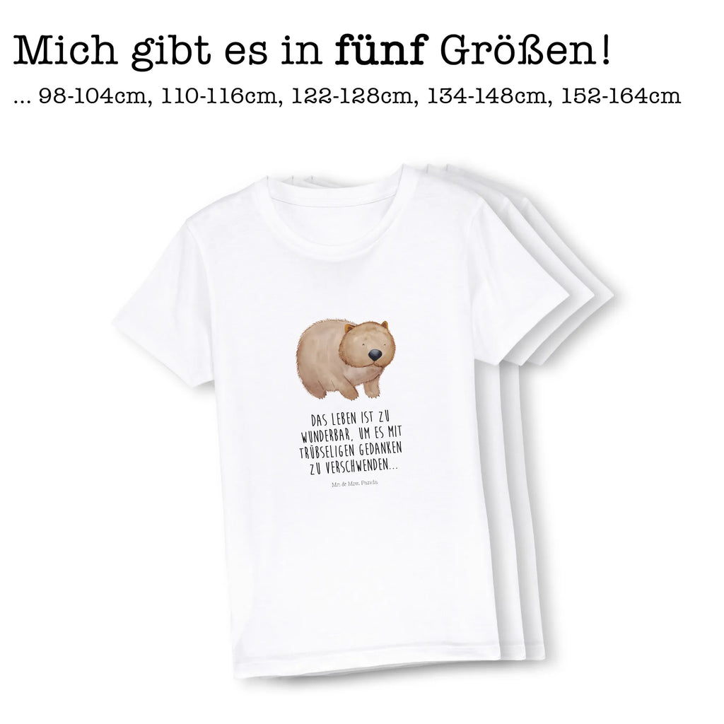 Organiczna koszulka dziecięca Wombat Kinder T-Shirt Mädchen, Kinder T-Shirt, Kinder T-Shirt Jungen, Gute Laune, Tiere, Tiermotive, Lustige Sprüche, Wombat, Spruch, Motivation, Das Leben Ist schön, Australien