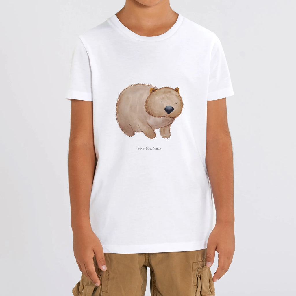Organiczna koszulka dziecięca Wombat Kinder T-Shirt Mädchen, Kinder T-Shirt, Kinder T-Shirt Jungen, Gute Laune, Tiere, Tiermotive, Lustige Sprüche, Wombat, Spruch, Motivation, Das Leben Ist schön, Australien