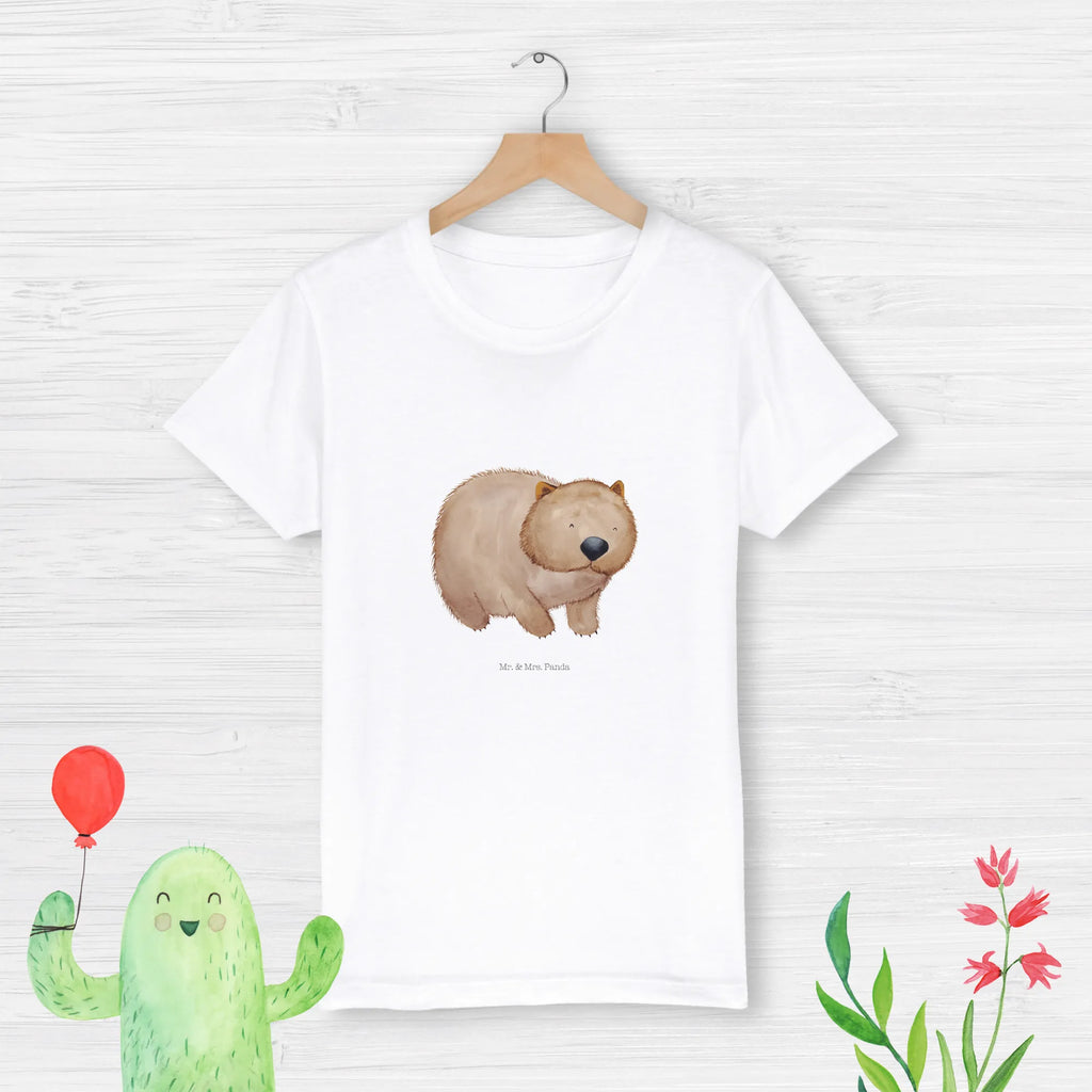 Organiczna koszulka dziecięca Wombat Kinder T-Shirt Mädchen, Kinder T-Shirt, Kinder T-Shirt Jungen, Gute Laune, Tiere, Tiermotive, Lustige Sprüche, Wombat, Spruch, Motivation, Das Leben Ist schön, Australien