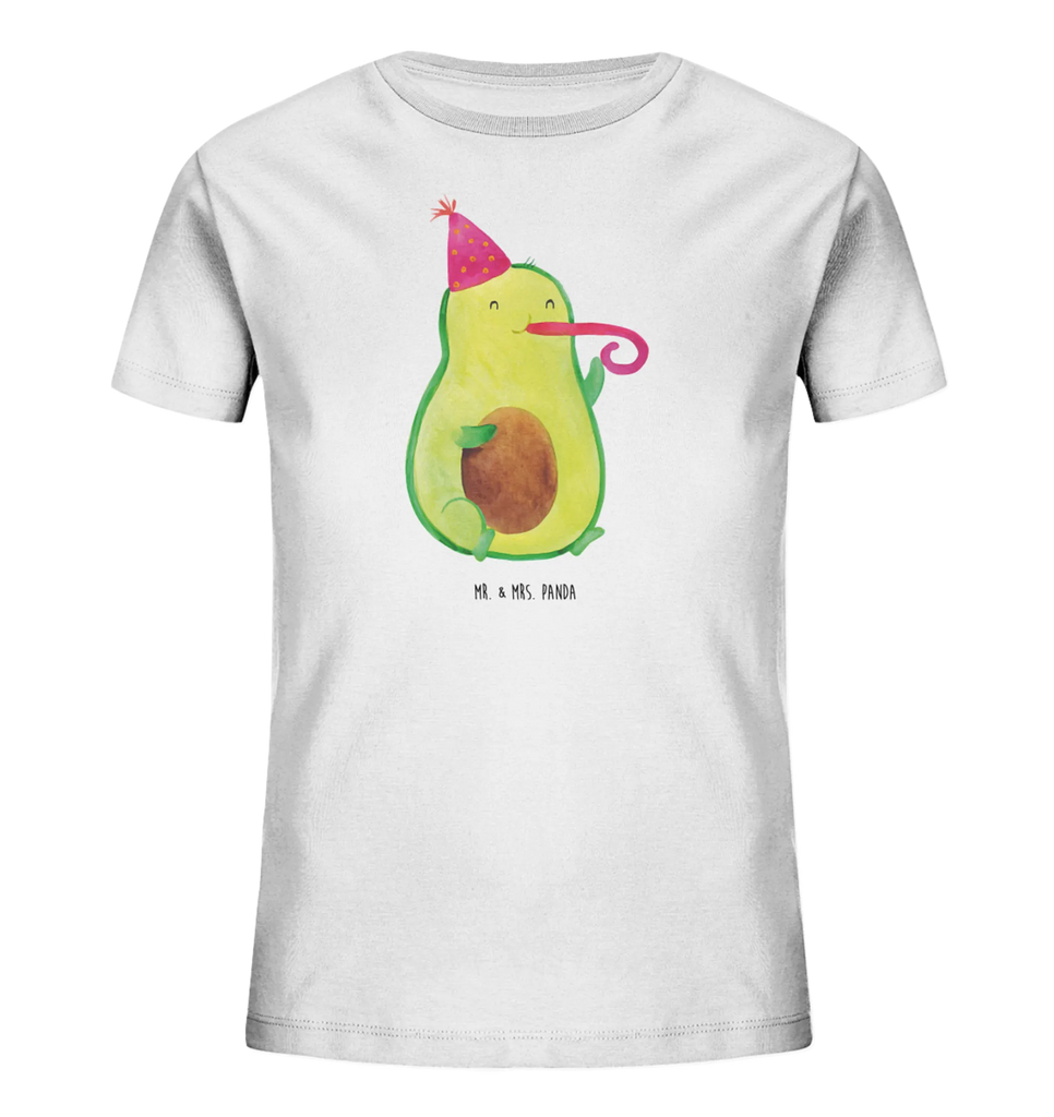 Organiczna koszulka dziecięca Awokado impreza Kinder T-Shirt Jungen, Kinder T-Shirt Mädchen, Kinder T-Shirt, Gesund, Avocado, Veggie, Vegan, Geburtstag, Tröte, Feierlichkeit, Feier, Gute Laune, Fete, Party