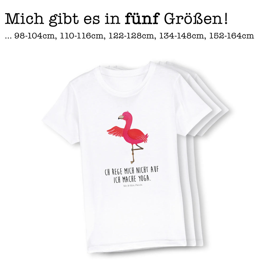 Organiczna koszulka dziecięca Flamingo joga Kinder T-Shirt Jungen, Kinder T-Shirt Mädchen, Kinder T-Shirt, Flamingo, Entspannung, Yoga, Tiefenentspannung, Namaste, Aufregen, Ärger, Achtsamkeit, Yoga-Übung, Vogel