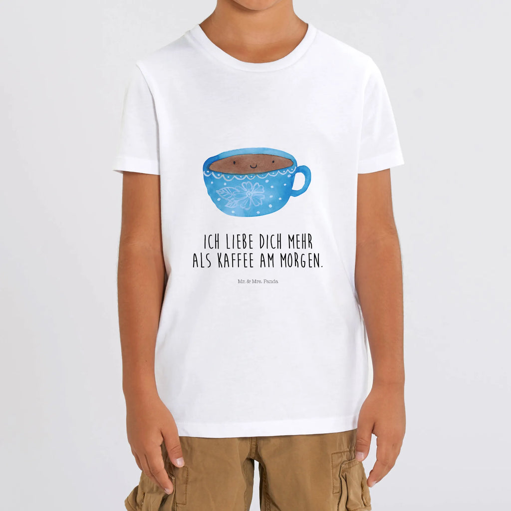 Organiczna koszulka dziecięca Kawa kubek Kinder T-Shirt Jungen, Kinder T-Shirt Mädchen, Kinder T-Shirt, Gute Laune, Tiere, Tiermotive, Lustige Sprüche, Kaffee, Glücklich, Tasse, Genuss, Geschmack, Liebe