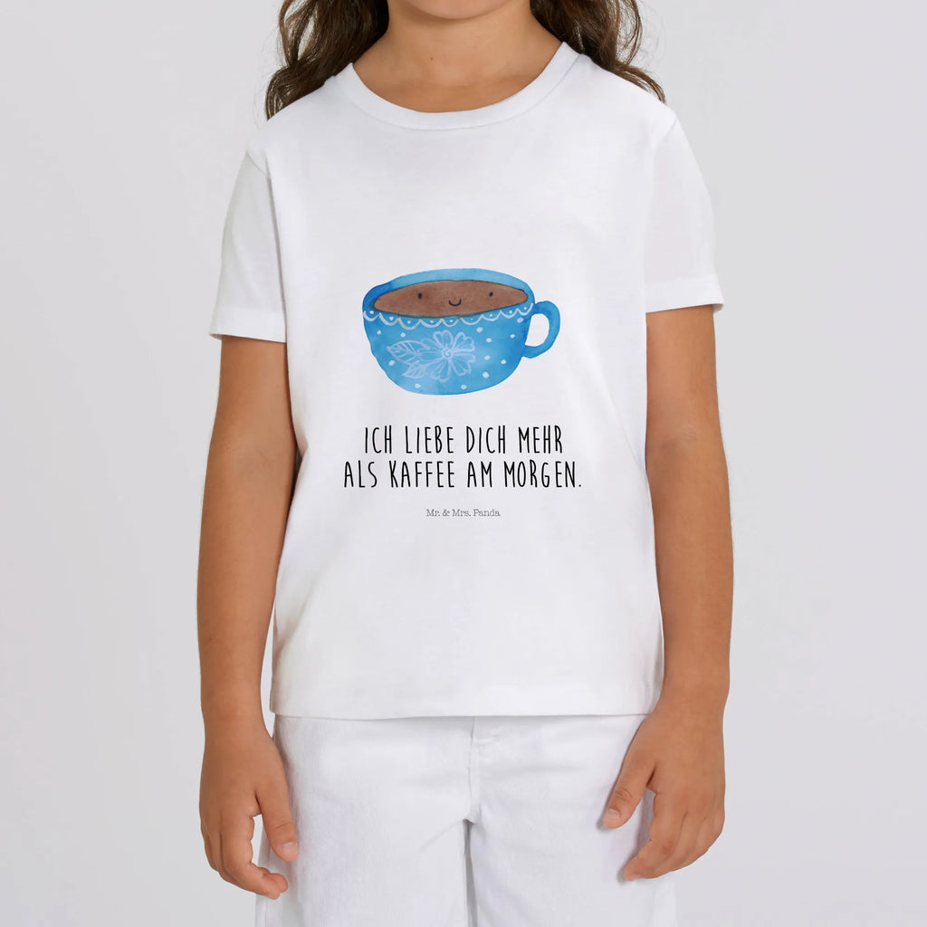Organiczna koszulka dziecięca Kawa kubek Kinder T-Shirt Jungen, Kinder T-Shirt Mädchen, Kinder T-Shirt, Gute Laune, Tiere, Tiermotive, Lustige Sprüche, Kaffee, Glücklich, Tasse, Genuss, Geschmack, Liebe