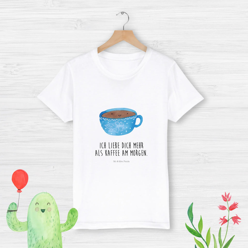 Organiczna koszulka dziecięca Kawa kubek Kinder T-Shirt Jungen, Kinder T-Shirt Mädchen, Kinder T-Shirt, Gute Laune, Tiere, Tiermotive, Lustige Sprüche, Kaffee, Glücklich, Tasse, Genuss, Geschmack, Liebe