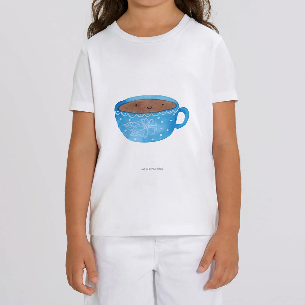 Organiczna koszulka dziecięca Kawa kubek Kinder T-Shirt Jungen, Kinder T-Shirt Mädchen, Kinder T-Shirt, Gute Laune, Tiere, Tiermotive, Lustige Sprüche, Kaffee, Glücklich, Tasse, Genuss, Geschmack, Liebe