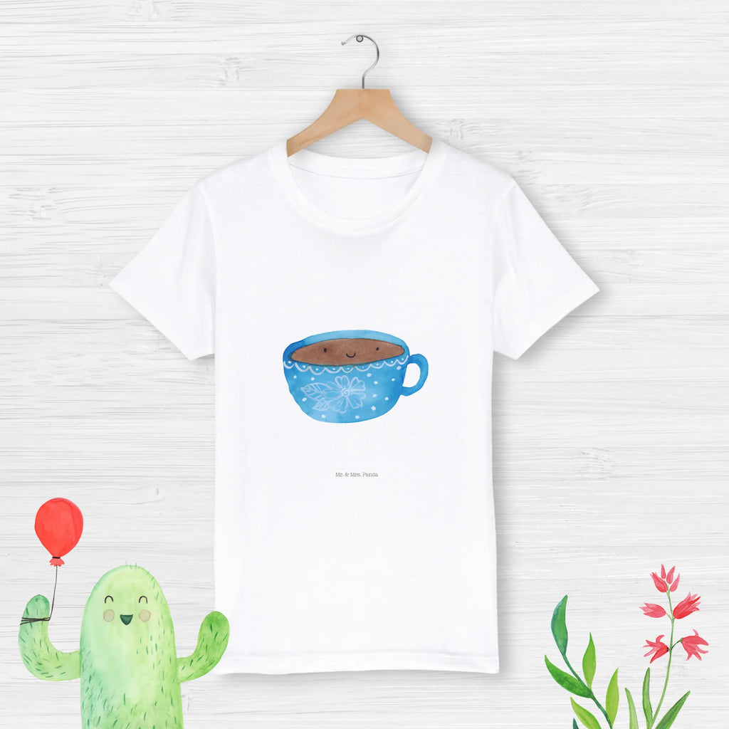 Organiczna koszulka dziecięca Kawa kubek Kinder T-Shirt Jungen, Kinder T-Shirt Mädchen, Kinder T-Shirt, Gute Laune, Tiere, Tiermotive, Lustige Sprüche, Kaffee, Glücklich, Tasse, Genuss, Geschmack, Liebe