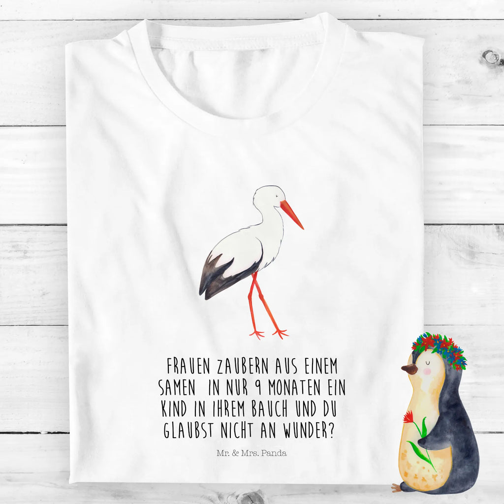 Organiczna koszulka dziecięca Bocian Kinder T-Shirt Mädchen, Kinder T-Shirt, Kinder T-Shirt Jungen, Gute Laune, Tiere, Tiermotive, Lustige Sprüche, Schwangerschaft, Baby, Schwanger, Storch, Babybauch, Geburt, Mutter, Störche, Mütter, Mutter Werden