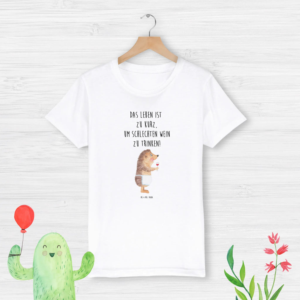 Organic Kids T-Shirt Hedgehog wine Kinder T-Shirt, Kinder T-Shirt Jungen, Kinder T-Shirt Mädchen, Gute Laune, Tiere, Tiermotive, Lustige Sprüche, Igel, Weißwein, Geschenk Weinliebhaber, Weinglas, Wein Deko, Wein trinken, Geschenk Weintrinker, Rotwein, Wein Spruch