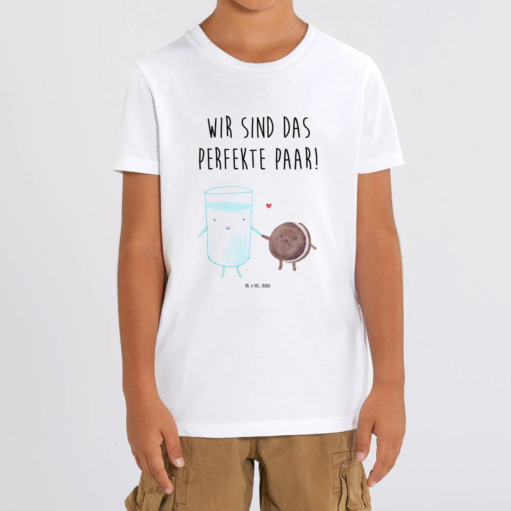Organiczna koszulka dziecięca mleko ciastko Kinder T-Shirt, Kinder T-Shirt Jungen, Kinder T-Shirt Mädchen, Gute Laune, Tiere, Tiermotive, lustige Sprüche, Kaffee, Milch, Einladung Frühstück, Keks, perfektes Paar, romantisch, Milk, Cookie, Motiv süß, Kekse