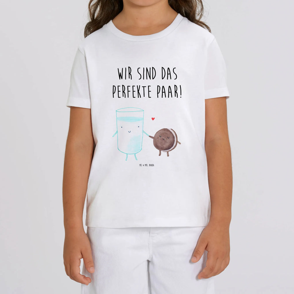Organiczna koszulka dziecięca mleko ciastko Kinder T-Shirt, Kinder T-Shirt Jungen, Kinder T-Shirt Mädchen, Gute Laune, Tiere, Tiermotive, lustige Sprüche, Kaffee, Milch, Einladung Frühstück, Keks, perfektes Paar, romantisch, Milk, Cookie, Motiv süß, Kekse