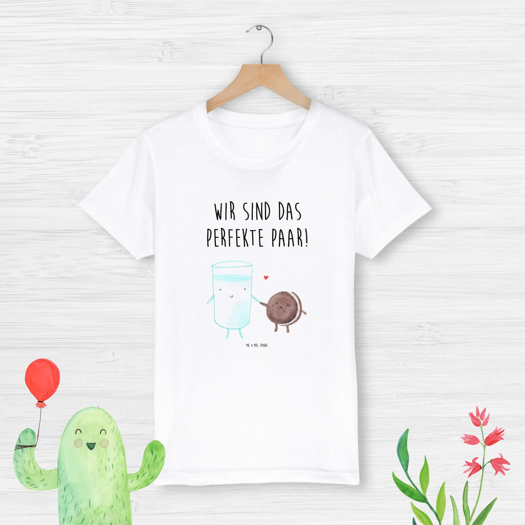 Organiczna koszulka dziecięca mleko ciastko Kinder T-Shirt, Kinder T-Shirt Jungen, Kinder T-Shirt Mädchen, Gute Laune, Tiere, Tiermotive, lustige Sprüche, Kaffee, Milch, Einladung Frühstück, Keks, perfektes Paar, romantisch, Milk, Cookie, Motiv süß, Kekse