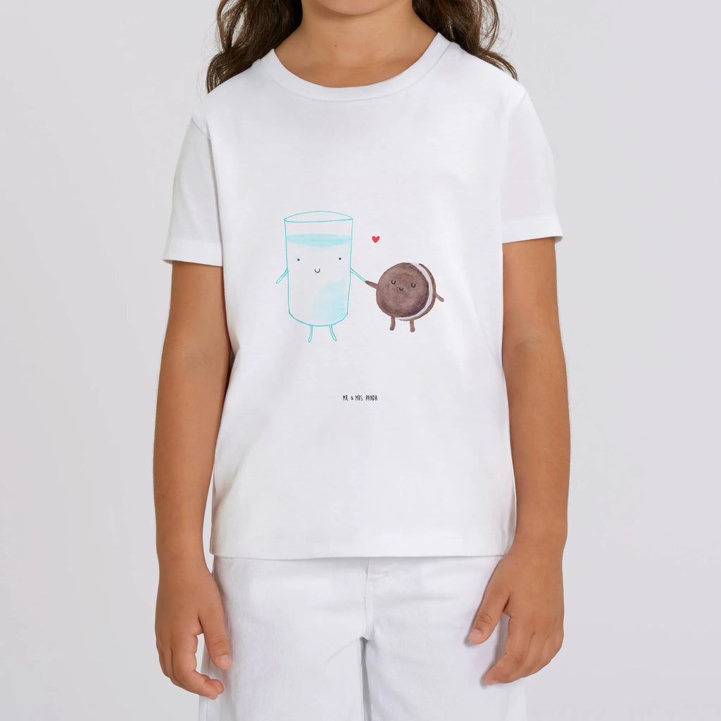 Organiczna koszulka dziecięca mleko ciastko Kinder T-Shirt, Kinder T-Shirt Jungen, Kinder T-Shirt Mädchen, Gute Laune, Tiere, Tiermotive, lustige Sprüche, Kaffee, Milch, Einladung Frühstück, Keks, perfektes Paar, romantisch, Milk, Cookie, Motiv süß, Kekse