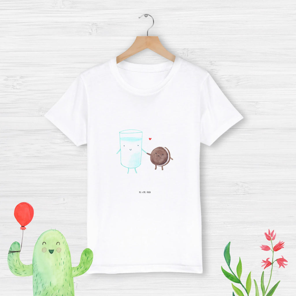 Organiczna koszulka dziecięca mleko ciastko Kinder T-Shirt, Kinder T-Shirt Jungen, Kinder T-Shirt Mädchen, Gute Laune, Tiere, Tiermotive, lustige Sprüche, Kaffee, Milch, Einladung Frühstück, Keks, perfektes Paar, romantisch, Milk, Cookie, Motiv süß, Kekse