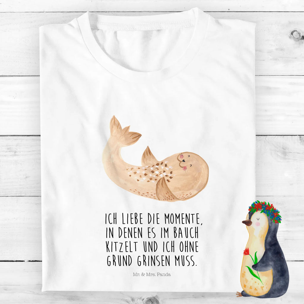 Organiczna koszulka dziecięca foka Leżeć Kinder T-Shirt, Kinder T-Shirt Mädchen, Kinder T-Shirt Jungen, Gute Laune, Tiere, Tiermotive, Lustige Sprüche, Strand, Robbe, Seehund, Freude, Robben, Lachen, Meerestier, Ostsee, Nordsee