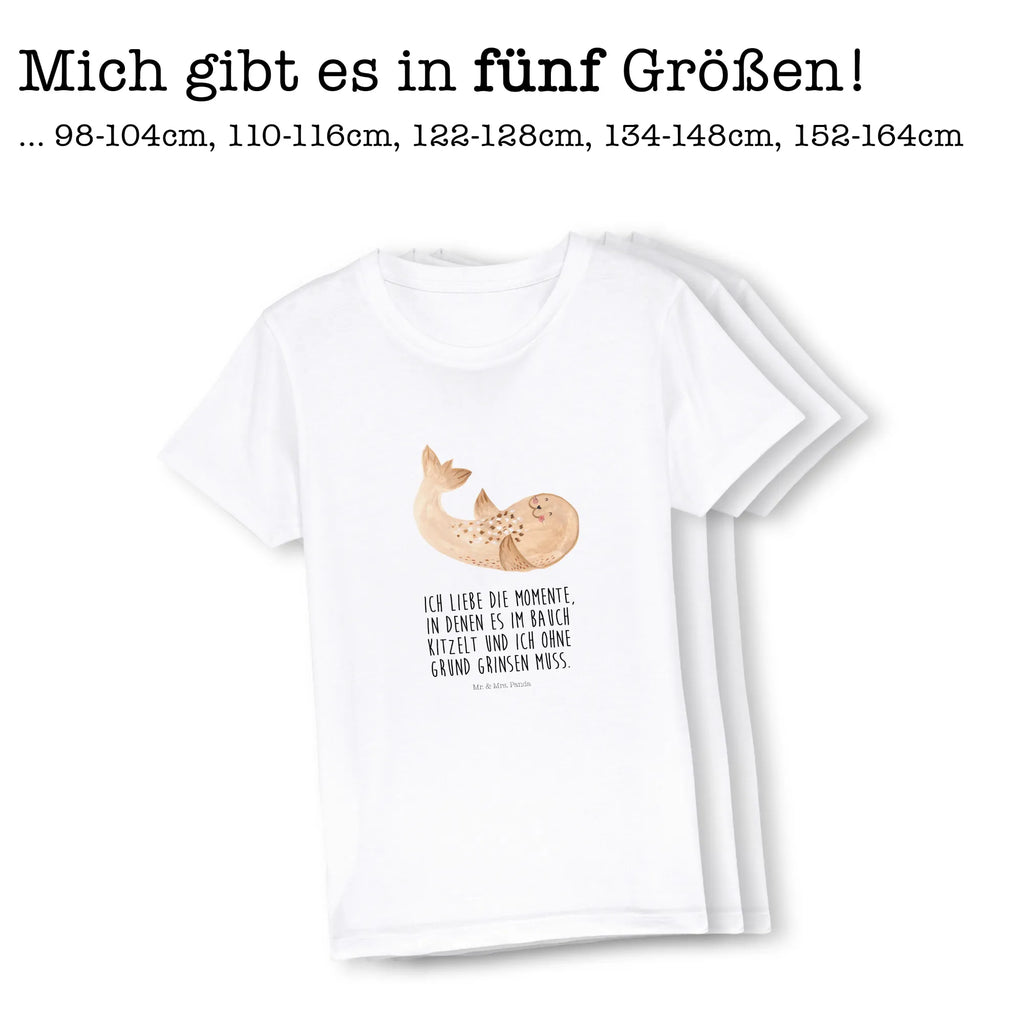Organiczna koszulka dziecięca foka Leżeć Kinder T-Shirt, Kinder T-Shirt Mädchen, Kinder T-Shirt Jungen, Gute Laune, Tiere, Tiermotive, Lustige Sprüche, Strand, Robbe, Seehund, Freude, Robben, Lachen, Meerestier, Ostsee, Nordsee
