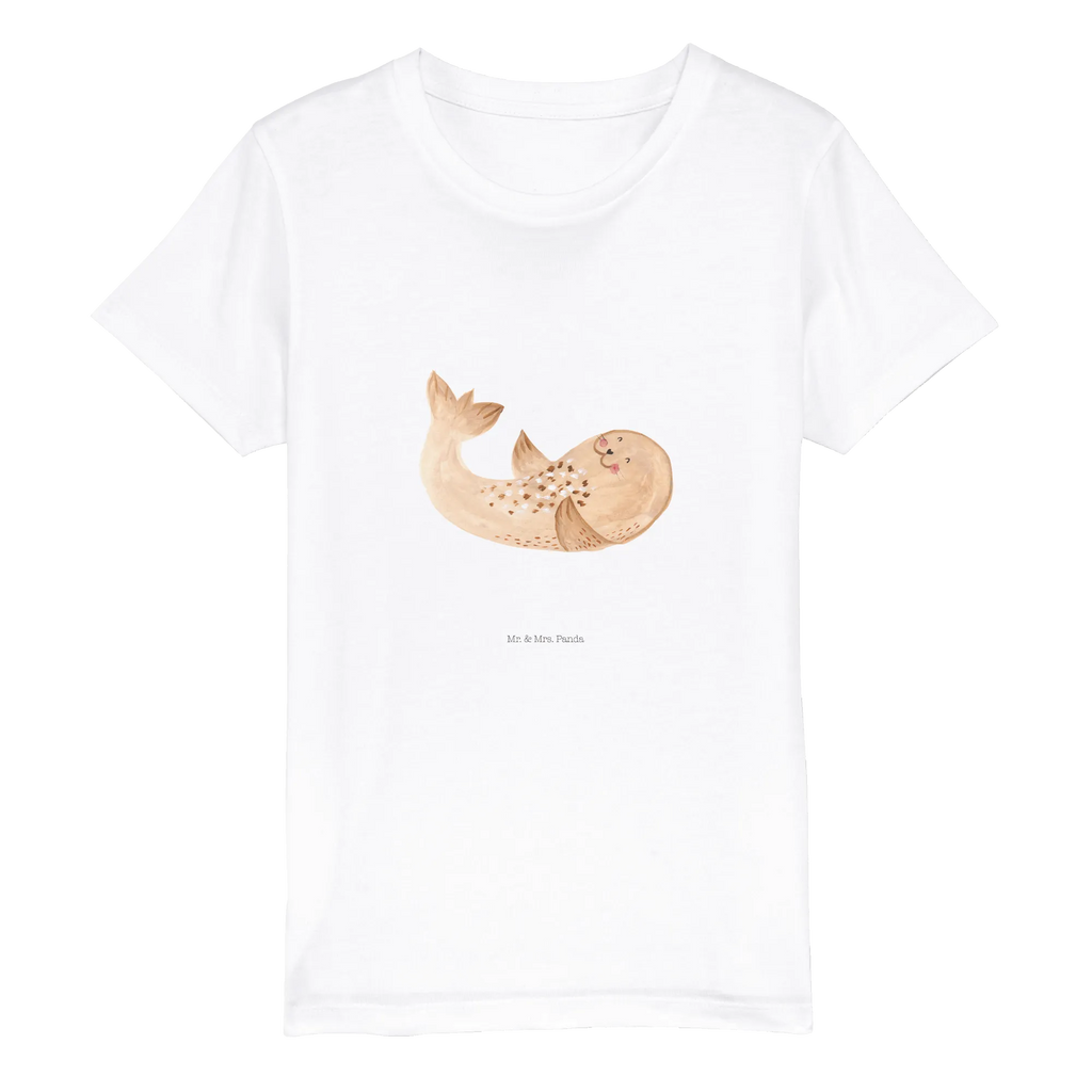 Organiczna koszulka dziecięca foka Leżeć Kinder T-Shirt, Kinder T-Shirt Mädchen, Kinder T-Shirt Jungen, Gute Laune, Tiere, Tiermotive, Lustige Sprüche, Strand, Robbe, Seehund, Freude, Robben, Lachen, Meerestier, Ostsee, Nordsee