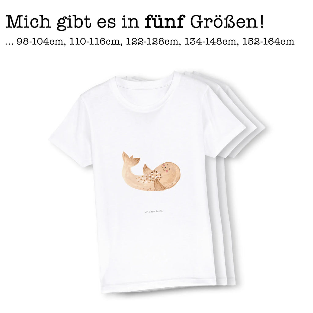 Organiczna koszulka dziecięca foka Leżeć Kinder T-Shirt, Kinder T-Shirt Mädchen, Kinder T-Shirt Jungen, Gute Laune, Tiere, Tiermotive, Lustige Sprüche, Strand, Robbe, Seehund, Freude, Robben, Lachen, Meerestier, Ostsee, Nordsee