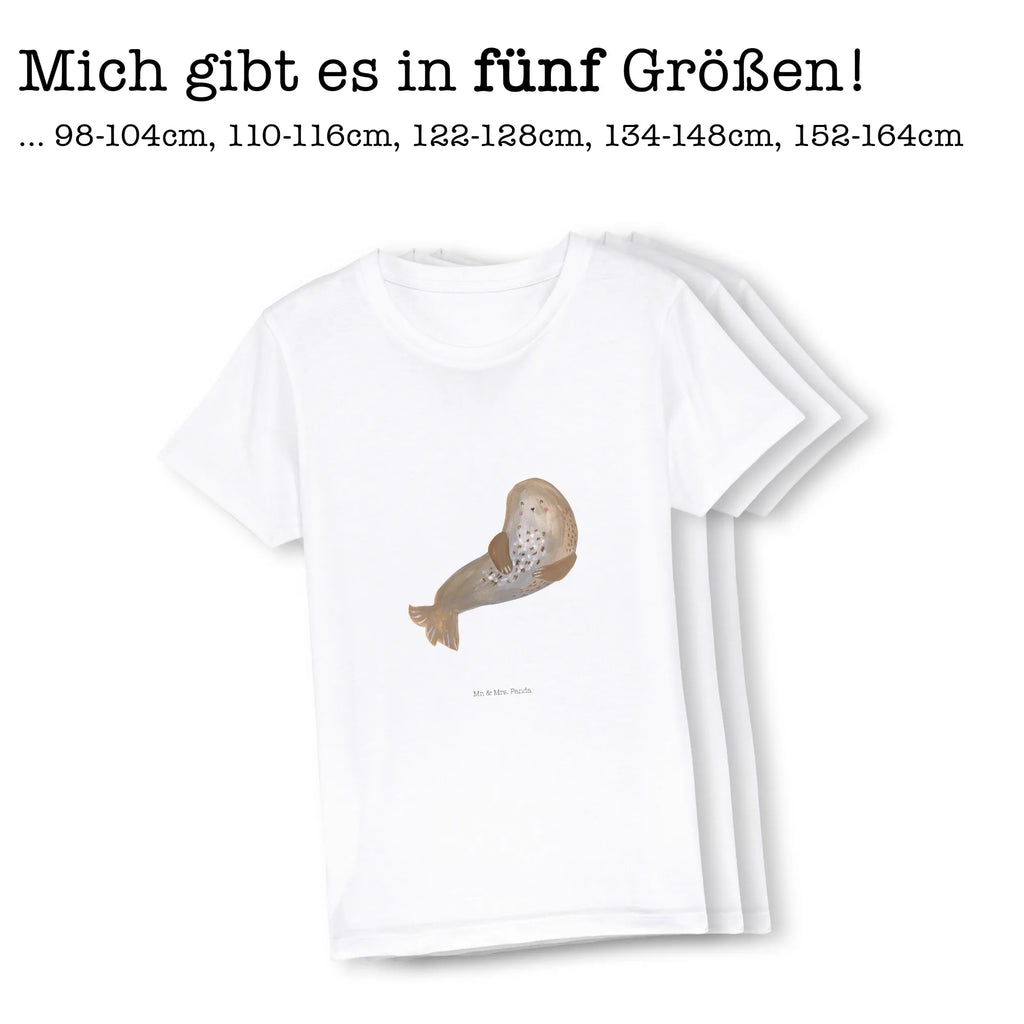 Organiczna koszulka dziecięca foka śmiech Kinder T-Shirt, Kinder T-Shirt Mädchen, Kinder T-Shirt Jungen, Gute Laune, Tiere, Tiermotive, Lustige Sprüche, Strand, Robben, Nordsee, Robbe, Ostsee, Meerestier, Seehund