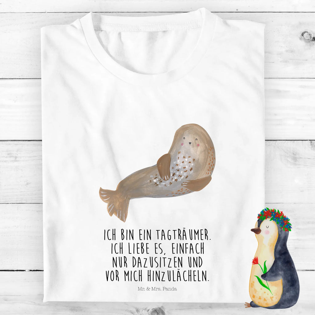 Organiczna koszulka dziecięca foka śmiech Kinder T-Shirt, Kinder T-Shirt Mädchen, Kinder T-Shirt Jungen, Gute Laune, Tiere, Tiermotive, Lustige Sprüche, Strand, Robben, Nordsee, Robbe, Ostsee, Meerestier, Seehund