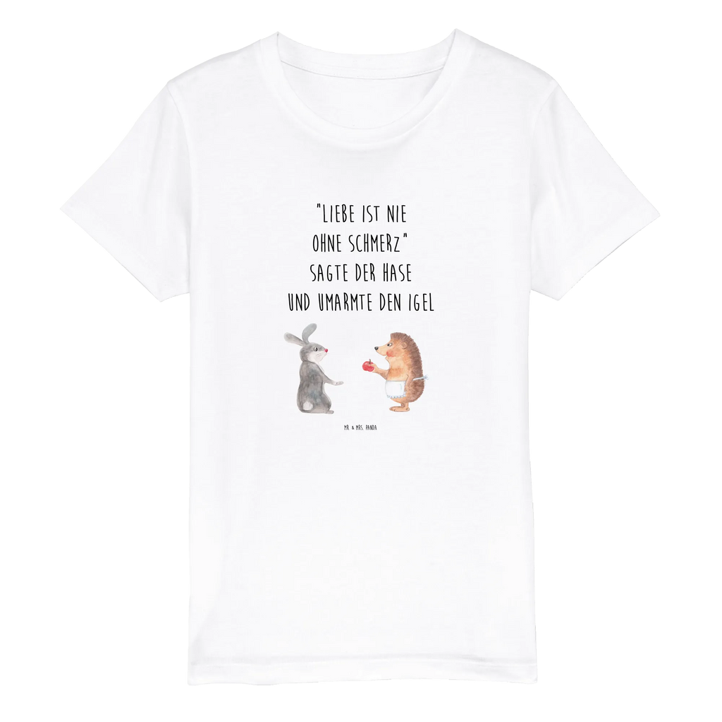 Organiczna koszulka dziecięca królik jeż Kinder T-Shirt Mädchen, Kinder T-Shirt, Kinder T-Shirt Jungen, Gute Laune, Tiere, Tiermotive, lustige Sprüche, Liebeskummer Geschenk, Liebe Spruch, Trösten, Trennungsschmerz, Herzschmerz, Igel, Hase, Spruch romantisch, Igel und Hase