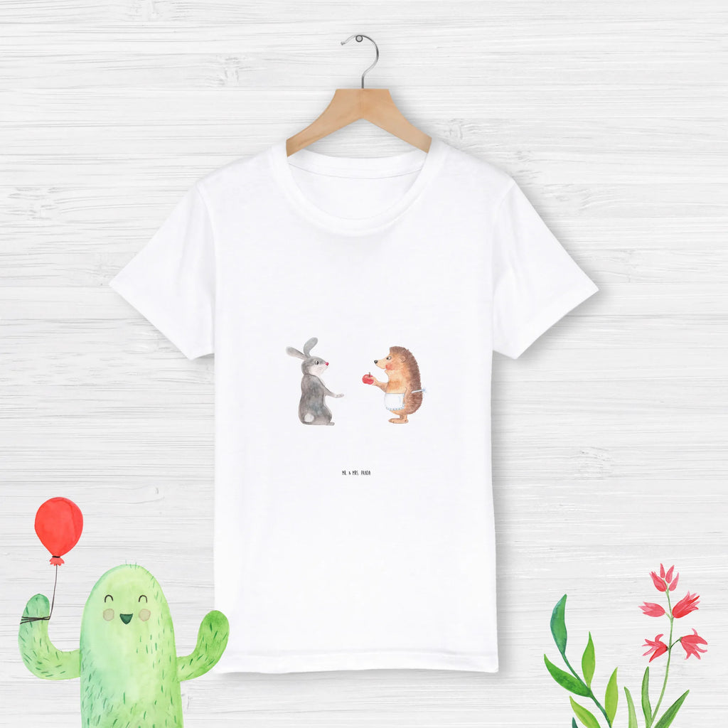 Organiczna koszulka dziecięca królik jeż Kinder T-Shirt Mädchen, Kinder T-Shirt, Kinder T-Shirt Jungen, Gute Laune, Tiere, Tiermotive, lustige Sprüche, Liebeskummer Geschenk, Liebe Spruch, Trösten, Trennungsschmerz, Herzschmerz, Igel, Hase, Spruch romantisch, Igel und Hase