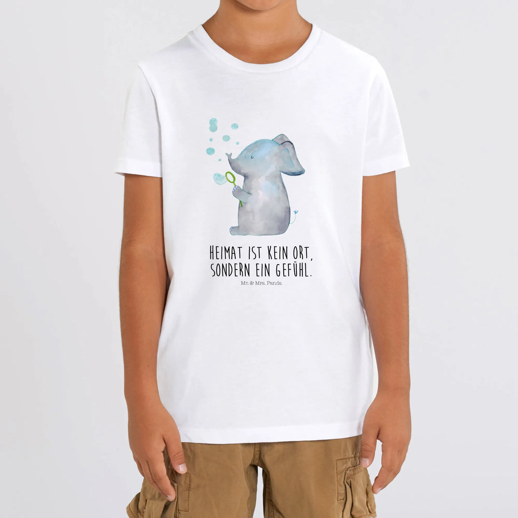 Organiczna koszulka dziecięca słoń bańki mydlane Kinder T-Shirt Mädchen, Kinder T-Shirt Jungen, Kinder T-Shirt, Gute Laune, Tiere, Tiermotive, Lustige Sprüche, Rüsseltier, Dickhäuter, Liebe, Gefühl. Daheim, Elefanten, Liebesspruch, Heimat, Seifenblasen, Elefant, Liebesbeweis