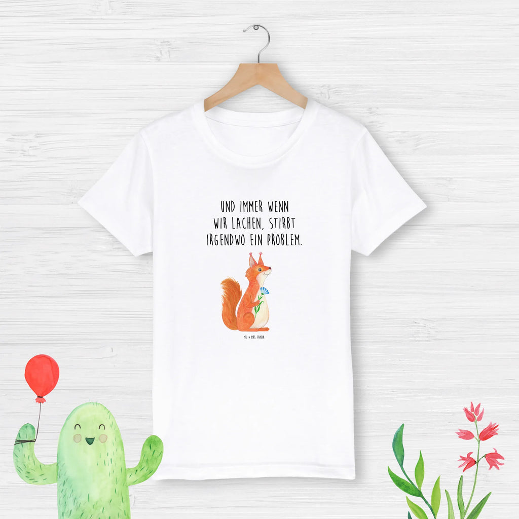 Organiczna koszulka dziecięca wiewiórka kwiat Kinder T-Shirt Jungen, Kinder T-Shirt Mädchen, Kinder T-Shirt, Tiermotive, Gute Laune, lustige Sprüche, Tiere, Motivation Sprüche, Spruch positiv, Lachen, Spaß, Spruch Deko, glücklich Spruch, Eichhörnchen, Motivation Bilder, Eichhorn