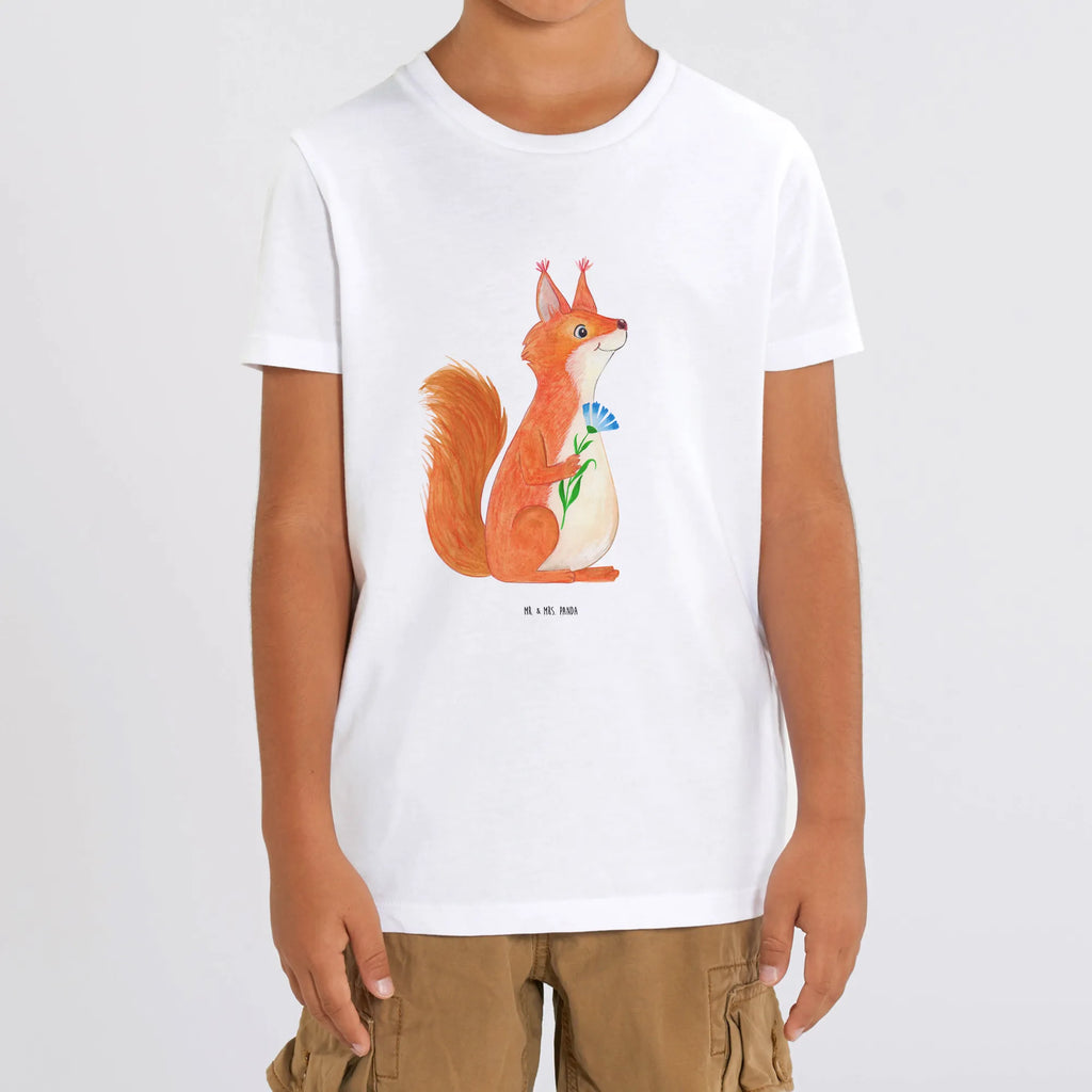 Organiczna koszulka dziecięca wiewiórka kwiat Kinder T-Shirt Jungen, Kinder T-Shirt Mädchen, Kinder T-Shirt, Tiermotive, Gute Laune, lustige Sprüche, Tiere, Motivation Sprüche, Spruch positiv, Lachen, Spaß, Spruch Deko, glücklich Spruch, Eichhörnchen, Motivation Bilder, Eichhorn