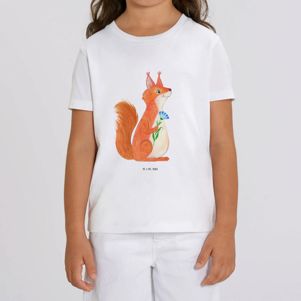 Organiczna koszulka dziecięca wiewiórka kwiat Kinder T-Shirt Jungen, Kinder T-Shirt Mädchen, Kinder T-Shirt, Tiermotive, Gute Laune, lustige Sprüche, Tiere, Motivation Sprüche, Spruch positiv, Lachen, Spaß, Spruch Deko, glücklich Spruch, Eichhörnchen, Motivation Bilder, Eichhorn