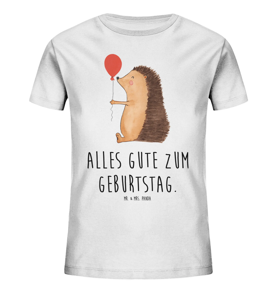 Organiczna koszulka dziecięca jeż balon Kinder T-Shirt Mädchen, Kinder T-Shirt Jungen, Kinder T-Shirt, Gute Laune, Tiere, Tiermotive, Lustige Sprüche, Glückwunsch, Geburtstagskind, Happy Birthday, Herzlichen Glückwunsch, Igel, Ballon, Geburtstag