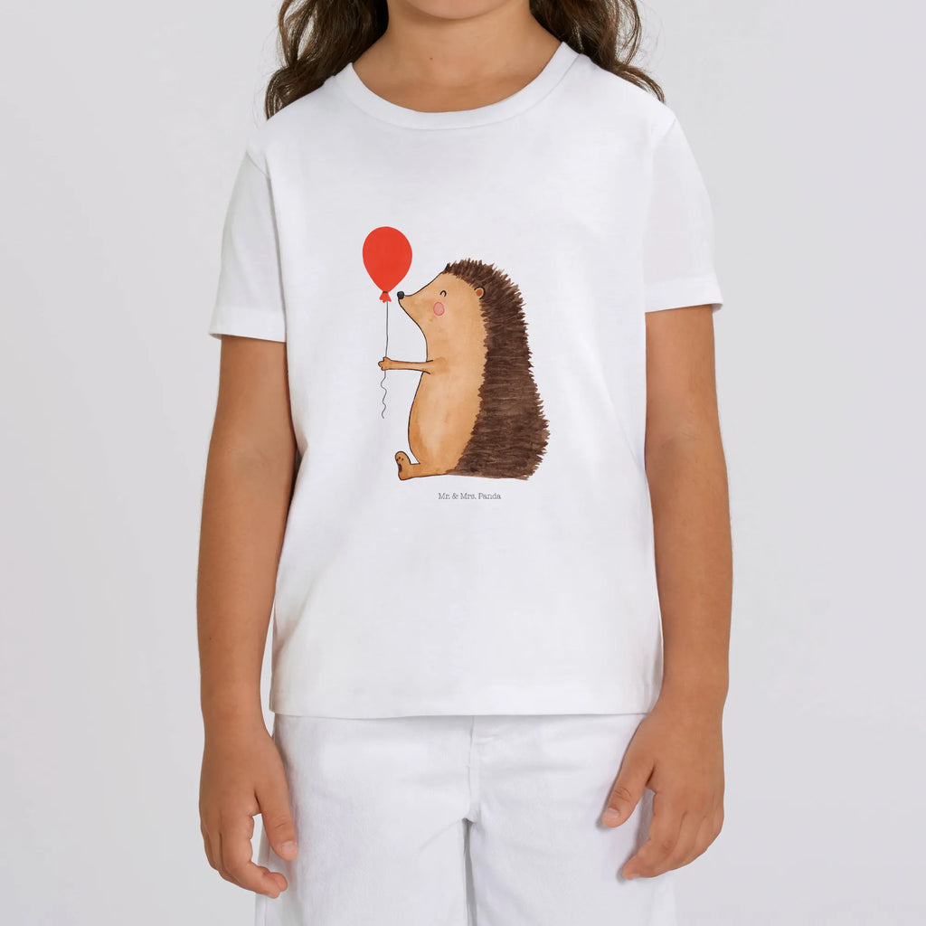 Organiczna koszulka dziecięca jeż balon Kinder T-Shirt Mädchen, Kinder T-Shirt Jungen, Kinder T-Shirt, Gute Laune, Tiere, Tiermotive, Lustige Sprüche, Glückwunsch, Geburtstagskind, Happy Birthday, Herzlichen Glückwunsch, Igel, Ballon, Geburtstag