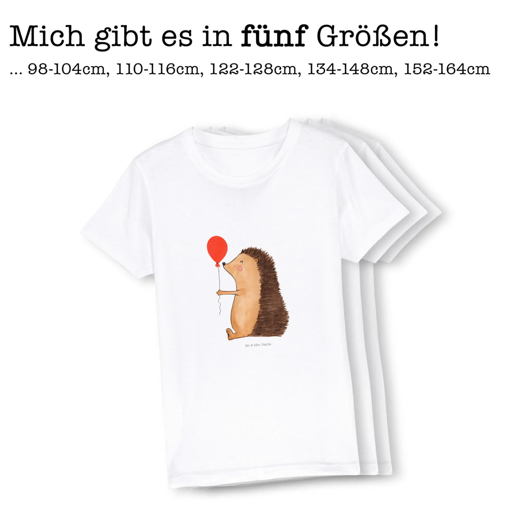 Organiczna koszulka dziecięca jeż balon Kinder T-Shirt Mädchen, Kinder T-Shirt Jungen, Kinder T-Shirt, Gute Laune, Tiere, Tiermotive, Lustige Sprüche, Glückwunsch, Geburtstagskind, Happy Birthday, Herzlichen Glückwunsch, Igel, Ballon, Geburtstag