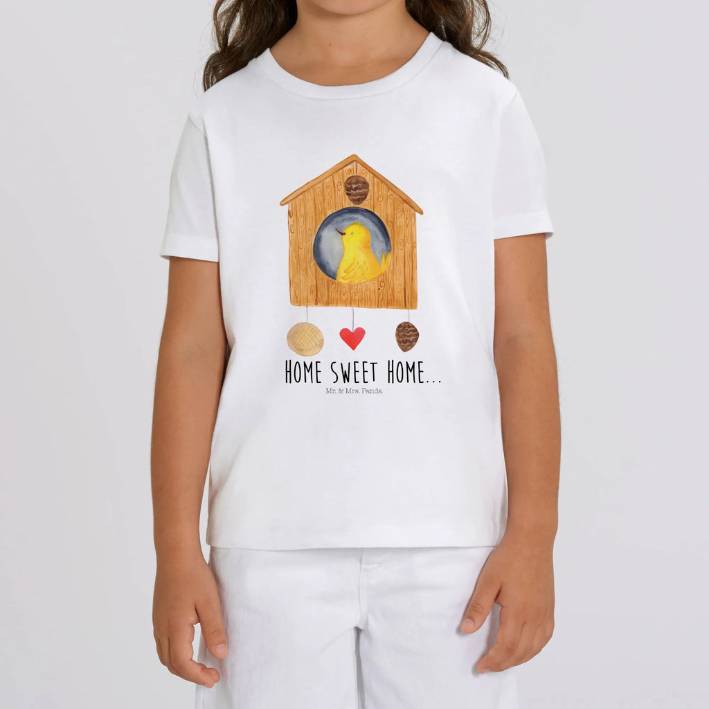 Organiczna koszulka dziecięca ptasi domek Strona główna Kinder T-Shirt Mädchen, Kinder T-Shirt Jungen, Kinder T-Shirt, Gute Laune, Tiere, Tiermotive, Lustige Sprüche, Haus, Einzug, Home Sweet Home, Vogel, Einzugsgeschenk, Umzug, Hausbau, Vogelhaus, Geschenk