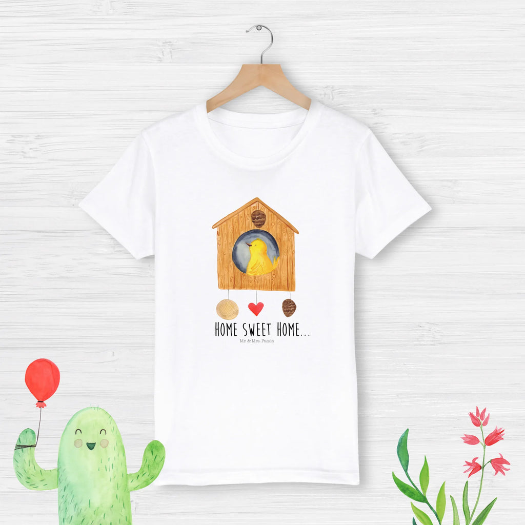 Organiczna koszulka dziecięca ptasi domek Strona główna Kinder T-Shirt Mädchen, Kinder T-Shirt Jungen, Kinder T-Shirt, Gute Laune, Tiere, Tiermotive, Lustige Sprüche, Haus, Einzug, Home Sweet Home, Vogel, Einzugsgeschenk, Umzug, Hausbau, Vogelhaus, Geschenk