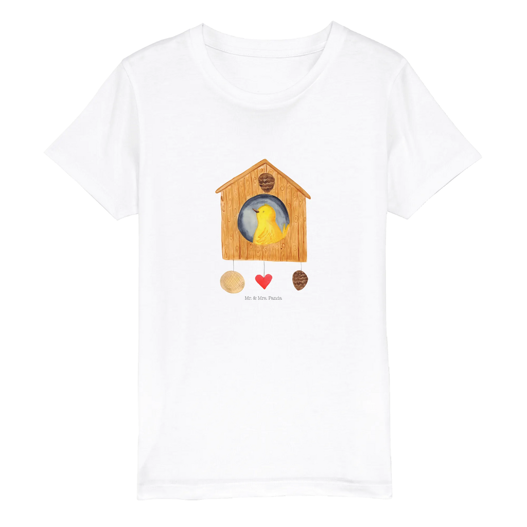 Organiczna koszulka dziecięca ptasi domek Strona główna Kinder T-Shirt Mädchen, Kinder T-Shirt Jungen, Kinder T-Shirt, Gute Laune, Tiere, Tiermotive, Lustige Sprüche, Haus, Einzug, Home Sweet Home, Vogel, Einzugsgeschenk, Umzug, Hausbau, Vogelhaus, Geschenk