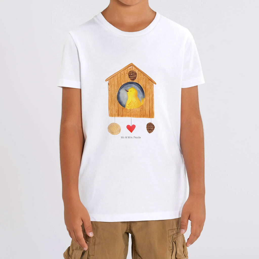 Organiczna koszulka dziecięca ptasi domek Strona główna Kinder T-Shirt Mädchen, Kinder T-Shirt Jungen, Kinder T-Shirt, Gute Laune, Tiere, Tiermotive, Lustige Sprüche, Haus, Einzug, Home Sweet Home, Vogel, Einzugsgeschenk, Umzug, Hausbau, Vogelhaus, Geschenk