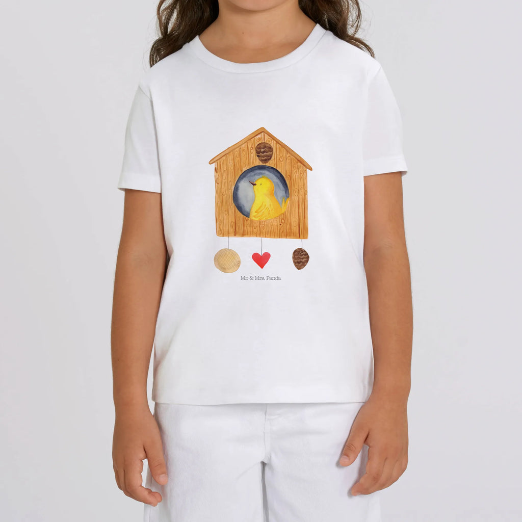 Organiczna koszulka dziecięca ptasi domek Strona główna Kinder T-Shirt Mädchen, Kinder T-Shirt Jungen, Kinder T-Shirt, Gute Laune, Tiere, Tiermotive, Lustige Sprüche, Haus, Einzug, Home Sweet Home, Vogel, Einzugsgeschenk, Umzug, Hausbau, Vogelhaus, Geschenk
