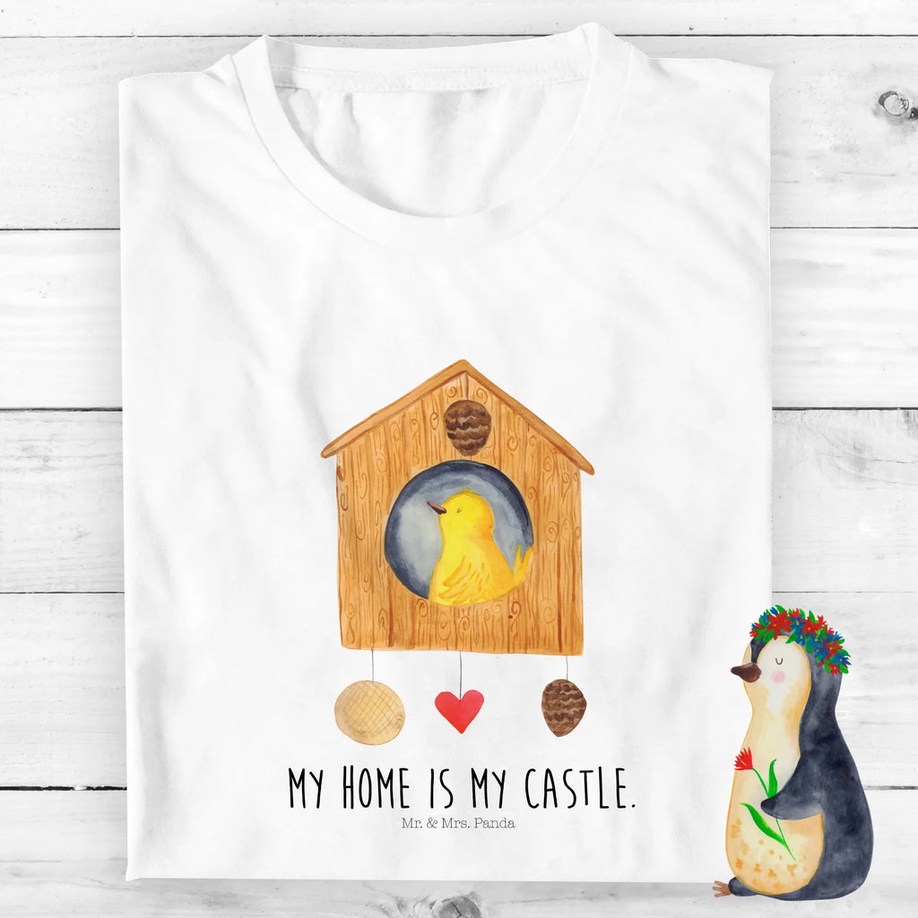 Organiczna koszulka dziecięca ptak Dom Kinder T-Shirt, Kinder T-Shirt Jungen, Kinder T-Shirt Mädchen, Gute Laune, Tiere, Tiermotive, Lustige Sprüche, Vogelhaus, Familie, Eigenheim, Unser Haus, Nest, Vogel, Lieblingsort, Castle, Vogelhäuschen, Vögel, Wohnung, Haus, Home Sweet Home, Zuhause