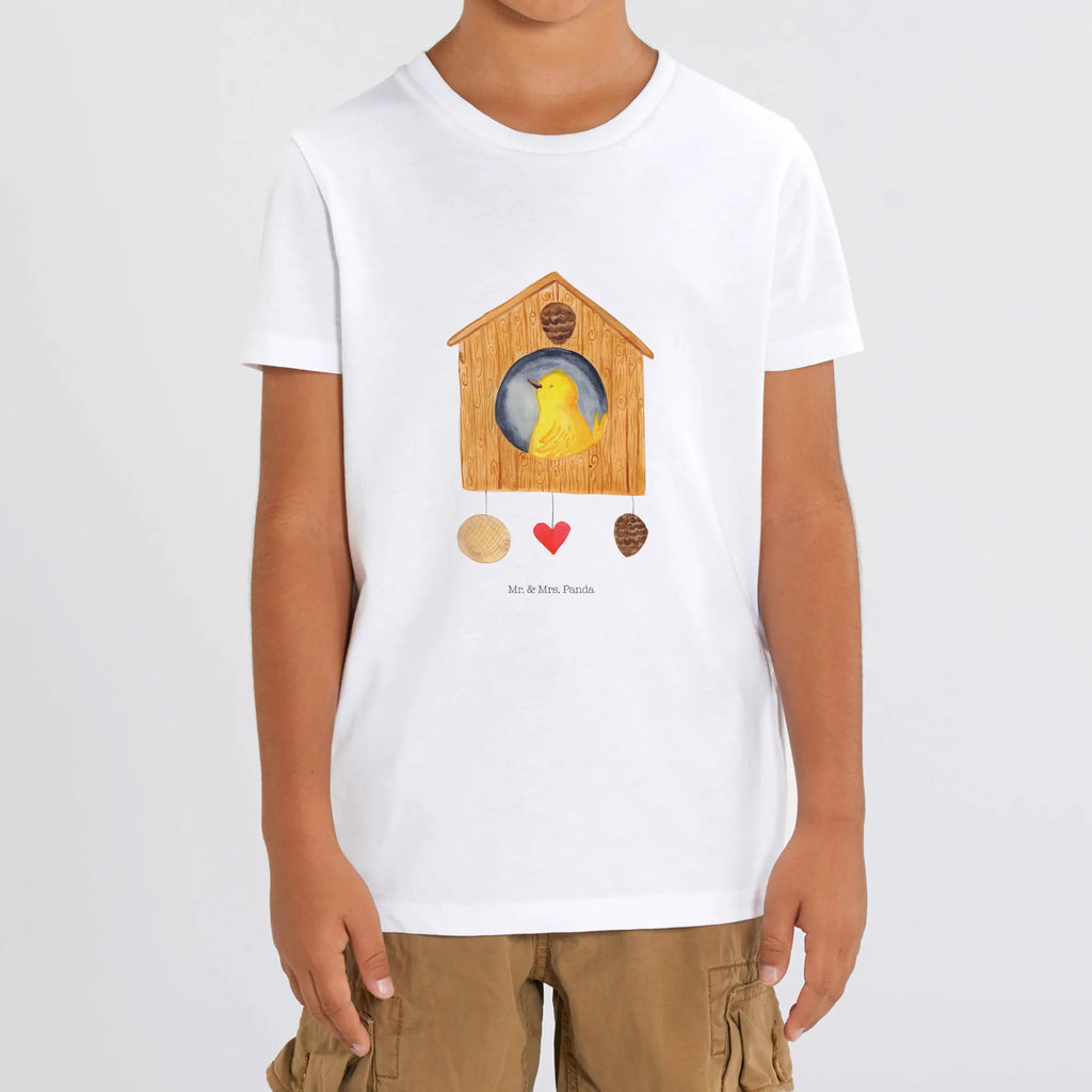 Organiczna koszulka dziecięca ptak Dom Kinder T-Shirt, Kinder T-Shirt Jungen, Kinder T-Shirt Mädchen, Gute Laune, Tiere, Tiermotive, Lustige Sprüche, Vogelhaus, Familie, Eigenheim, Unser Haus, Nest, Vogel, Lieblingsort, Castle, Vogelhäuschen, Vögel, Wohnung, Haus, Home Sweet Home, Zuhause