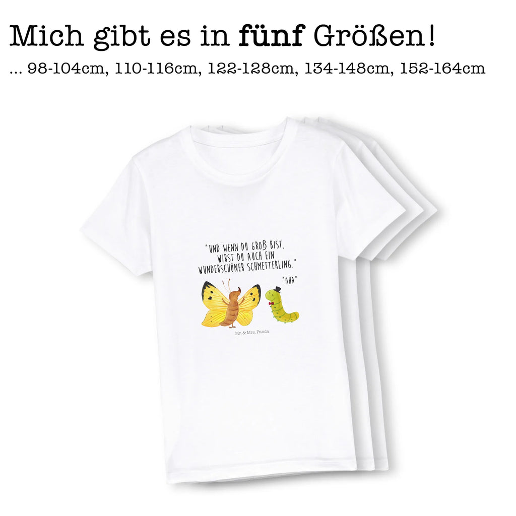 Organiczna koszulka dziecięca gąsienica motyl Kinder T-Shirt Jungen, Kinder T-Shirt, Kinder T-Shirt Mädchen, Gute Laune, Tiere, Tiermotive, lustige Sprüche, Raupe, Schmetterling, Aufwachsen, Kokon, Zitronenfalter, Erwachsen werden, Hütchen, Entwicklung, Hut, Schönheit