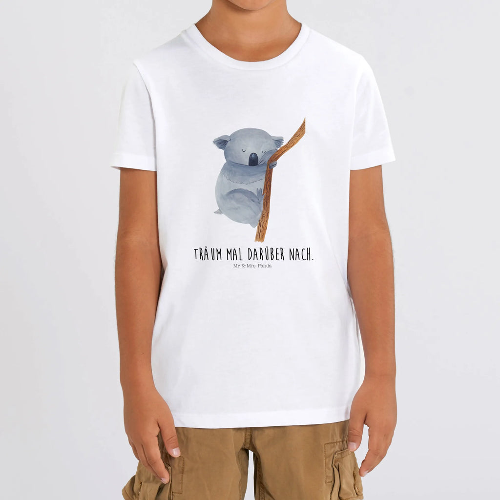 Organiczna koszulka dziecięca Koala Kinder T-Shirt Jungen, Kinder T-Shirt, Kinder T-Shirt Mädchen, Gute Laune, Tiere, Tiermotive, Lustige Sprüche, Traumland, Koala, Schlafzimmer, Traum, Träumen, Bär, schlafen, Koalabär
