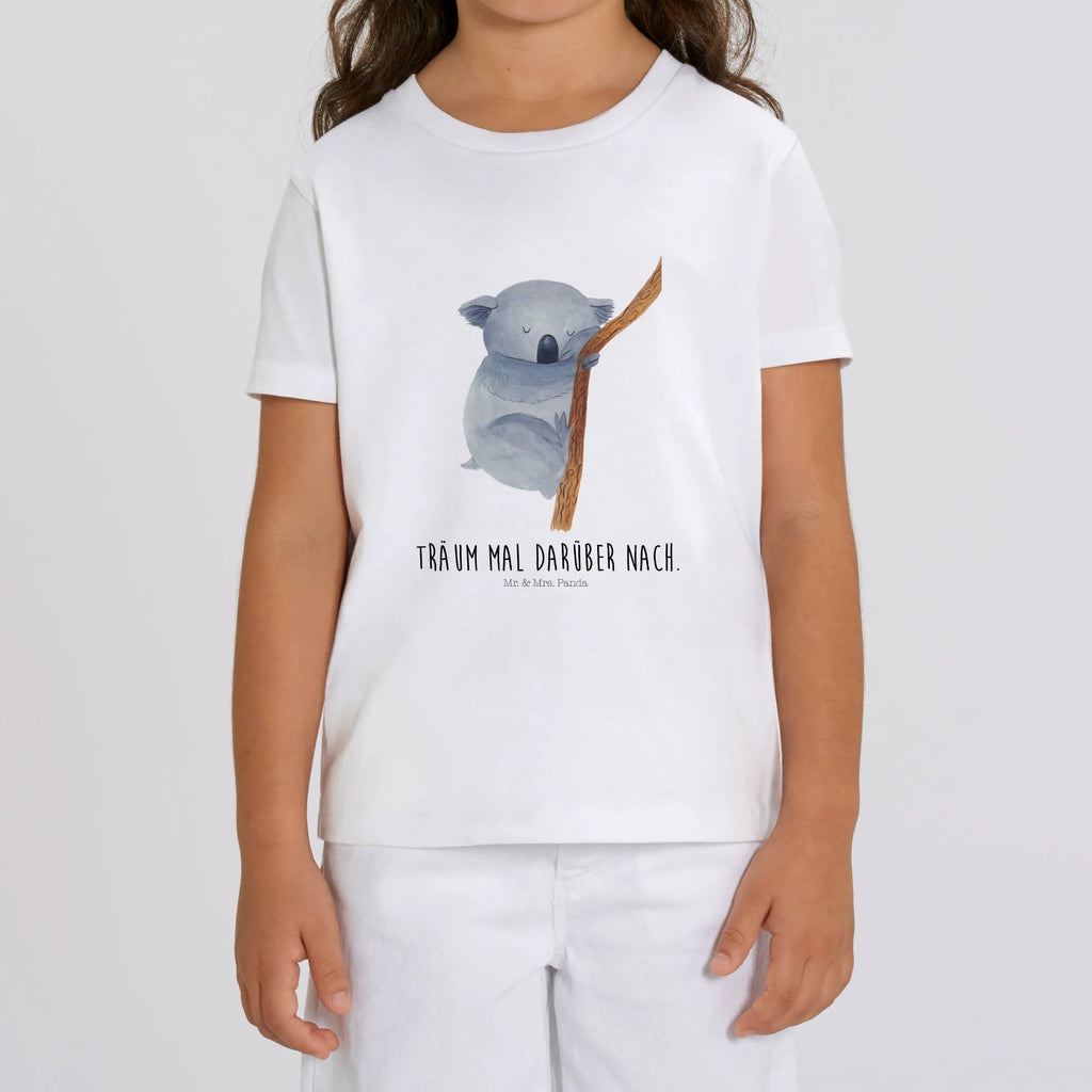 Organiczna koszulka dziecięca Koala Kinder T-Shirt Jungen, Kinder T-Shirt, Kinder T-Shirt Mädchen, Gute Laune, Tiere, Tiermotive, Lustige Sprüche, Traumland, Koala, Schlafzimmer, Traum, Träumen, Bär, schlafen, Koalabär