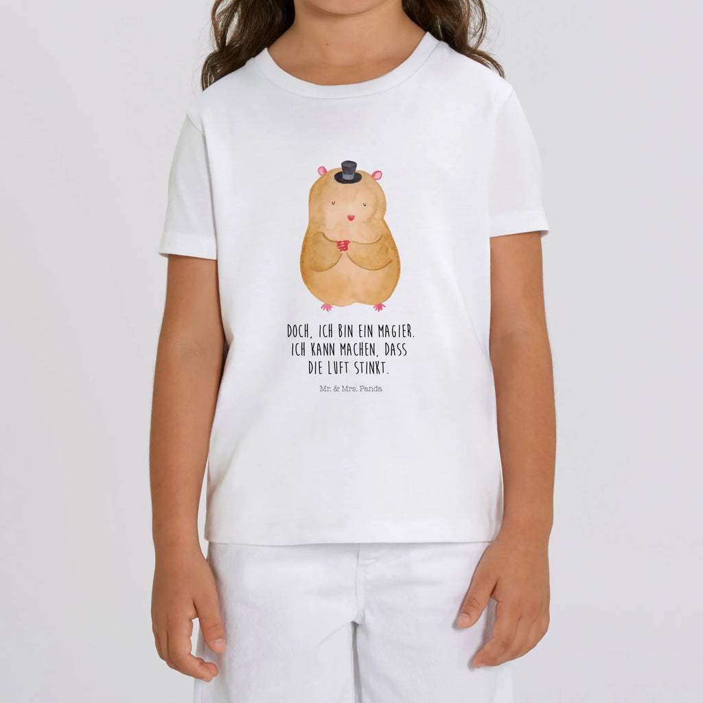 Organic Kids T-Shirt hamster cap Kinder T-Shirt Mädchen, Kinder T-Shirt, Kinder T-Shirt Jungen, Gute Laune, Tiere, Tiermotive, Lustige Sprüche, Zylinder, Magier, Hut, Zwerghamster, Hamster, Zauberer