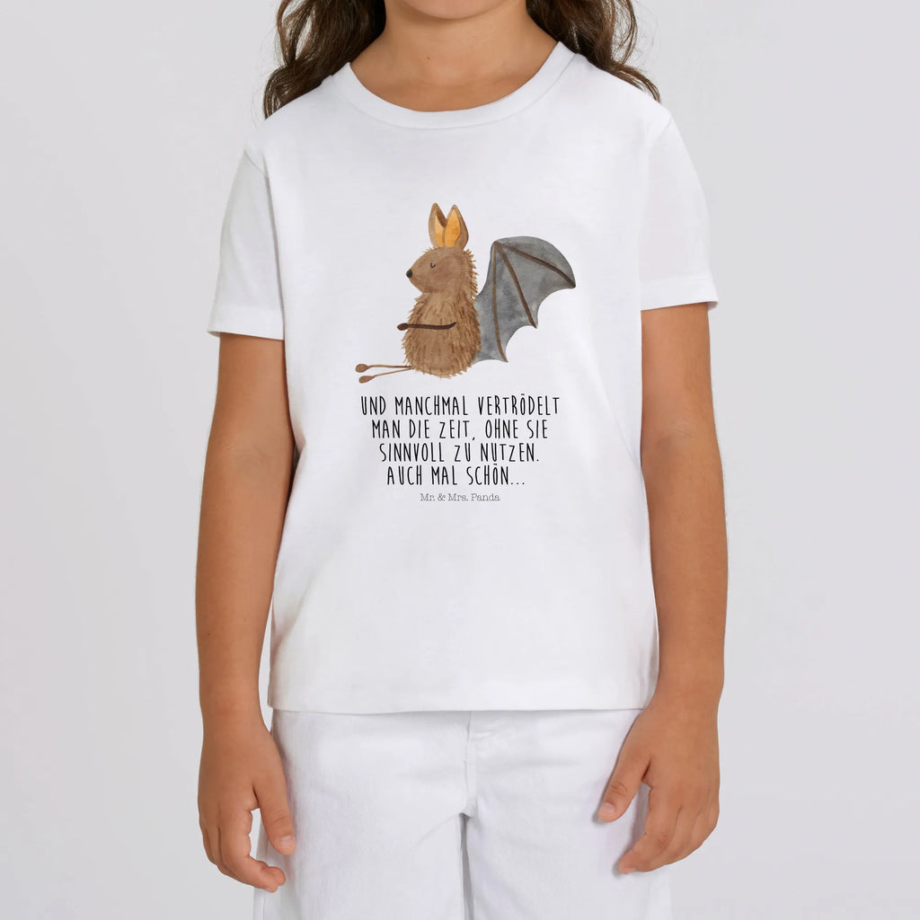 Organiczna koszulka dziecięca Nietoperz siedzenie Kinder T-Shirt Mädchen, Kinder T-Shirt Jungen, Kinder T-Shirt, Tiere, Tiermotive, Gute Laune, Lustige Sprüche, Fledermäuse, Entspannen, Fledermaus, Motivation