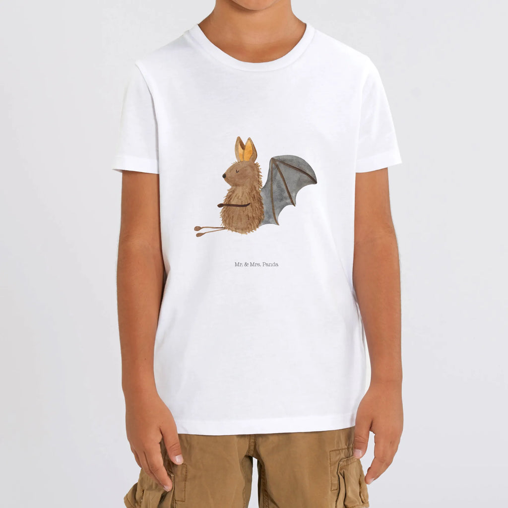 Organiczna koszulka dziecięca Nietoperz siedzenie Kinder T-Shirt Mädchen, Kinder T-Shirt Jungen, Kinder T-Shirt, Tiere, Tiermotive, Gute Laune, Lustige Sprüche, Fledermäuse, Entspannen, Fledermaus, Motivation